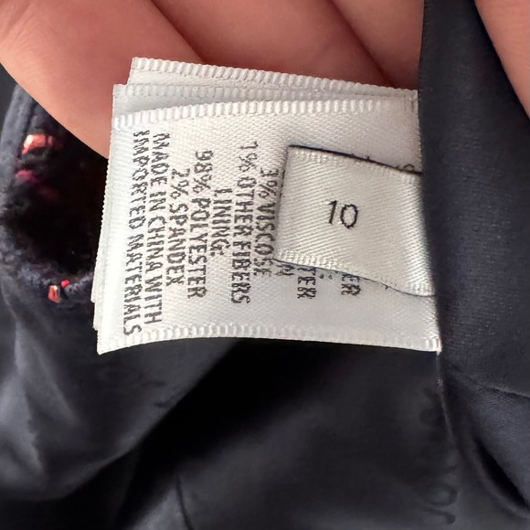 ST. JOHN Sleeveless Tweed Sheath Dress - Blue Red Work Career Cocktail 10 - Picture 11 of 16